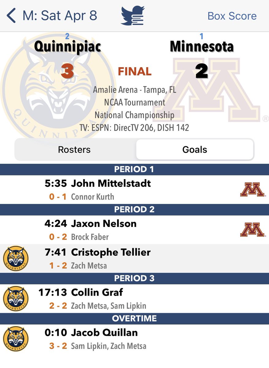 Exciting game…and the Gophers choke when it counts. Enjoy that big juicy L <a href="/GopherHockey/">Minnesota Men’s Hockey</a> ! 8>5 🤫