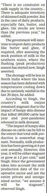 MAPATWARDHAN's tweet photo. Dairy imports may be allowed after a decade
#India #Dairy #Milk #supply #demand #consumption #trend #analysis #production #animal #husbandry #stagnant #import #output #CPI #inflation #markets #ParagMilk #MilkFood #PrabhatDairy #Umang #Dangee #Hatsun #heritage
@sanjeebm77 https://t.co/rGG5HOR6ZG