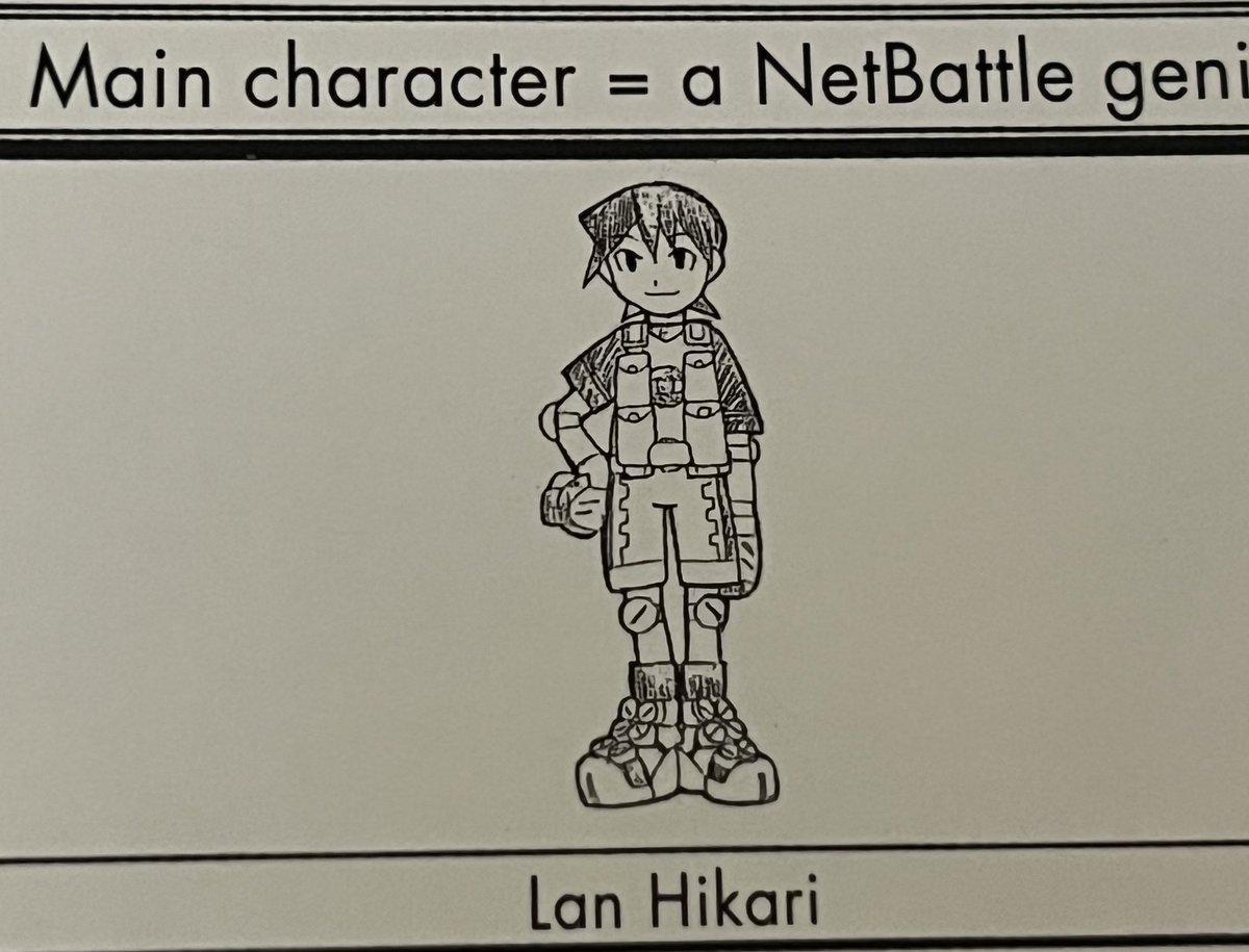 Behold Beta Lan Hikari curtsy of the Megaman Battle Network official complete works book #megamanbattlenetwork #LanHikari #NettoHikari #Rockmanexe #rockman #megaman