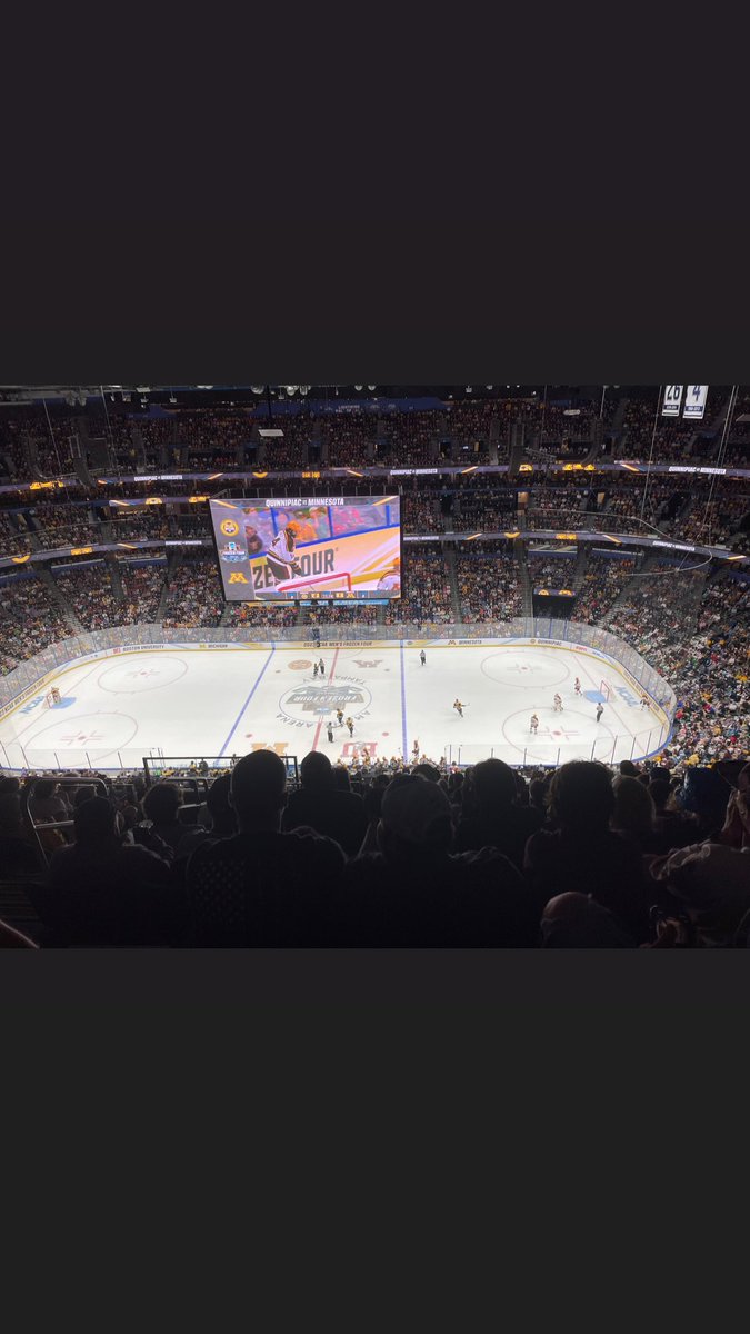 NLSchoenecker's tweet photo. Went to my first Minnesota hockey game. Taught my husband the cheer and everything. MN sports disappoints once again https://t.co/MK5j80iTZX