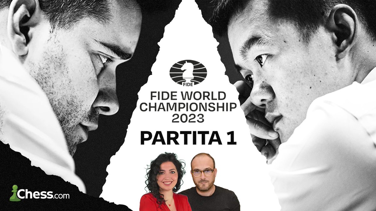 chesscomit's tweet photo. Questa mattina alle 11:00 orologi in moto per la 1ª partita del MATCH #NepoDing! 🤗
L'evento scacchistico più IMPORTANTE dell'anno che deciderà il nome del prossimo Campione del Mondo sta per avere inizio! 👑
NON PERDERTI la Diretta in italiano sui nostri canali Twitch e YouTube! https://t.co/mX4brhBP3t