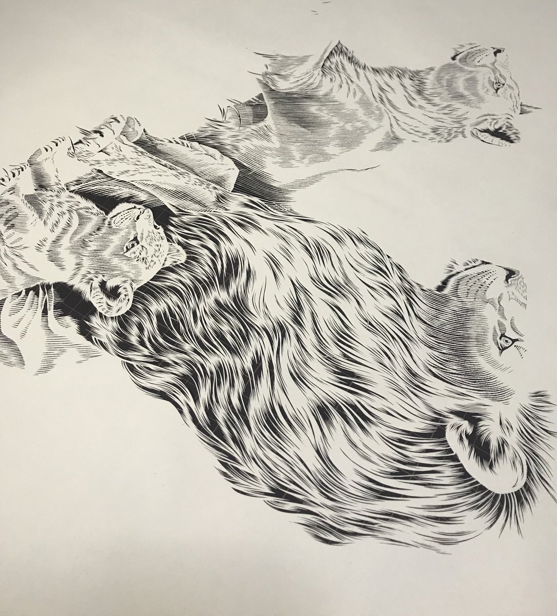 先は長いけどとりあえず無心で頑張らねば
#切り絵 
