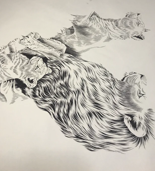 先は長いけどとりあえず無心で頑張らねば
#切り絵 