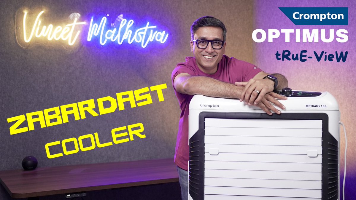 vm__one's tweet photo. Beat the Heat with a Zabaradast Cooler this Summer 

Video will be live at 10:30 AM today, 9/4/23, on YouTube 

#vmone @Crompton_India https://t.co/YzRUQpjGxO