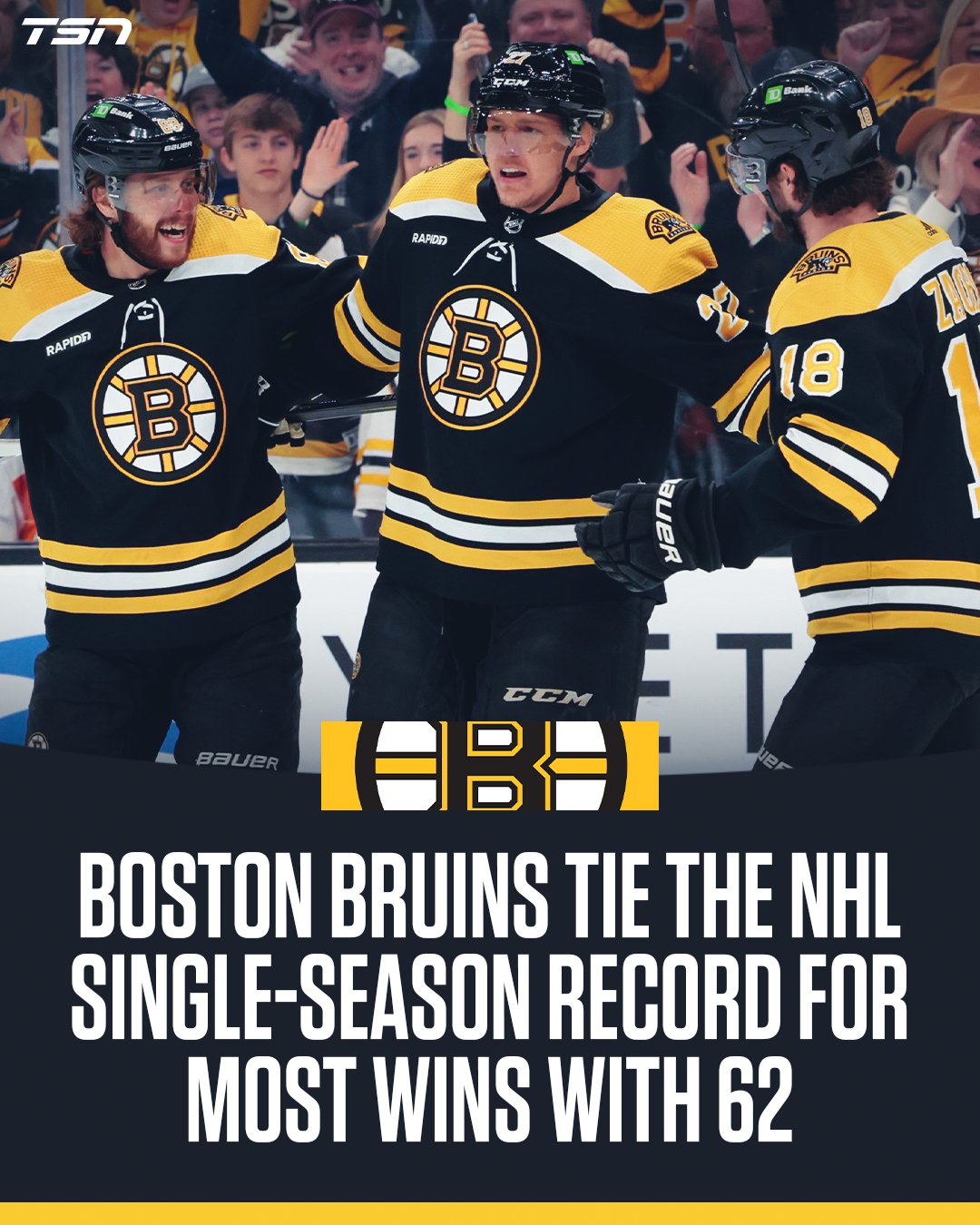 Bruins beat Devils, match NHL record with 62nd win