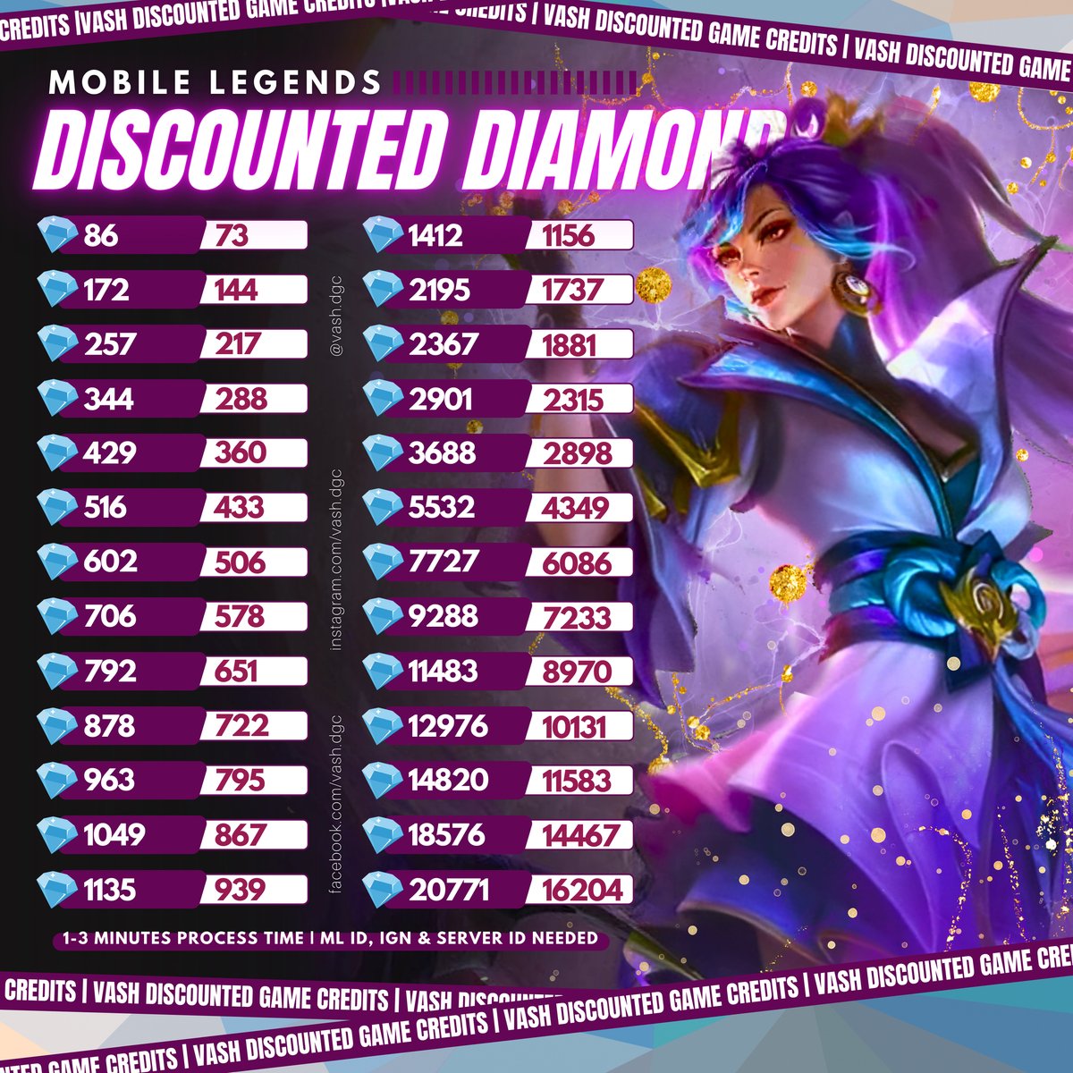 vash_dgc's tweet photo. Enjoy amazing discounts on Mobile Legends skins and diamonds today. Don't miss out on this limited-time offer and upgrade your gaming experience now. #MobileLegends #MLBB #MobileLegendsGame #MobileLegendsBangBang #MobileLegendsSeller #MLBBDeals #MobileLegendsTopUp #MLBBTopUp https://t.co/uMuiyloCsS
