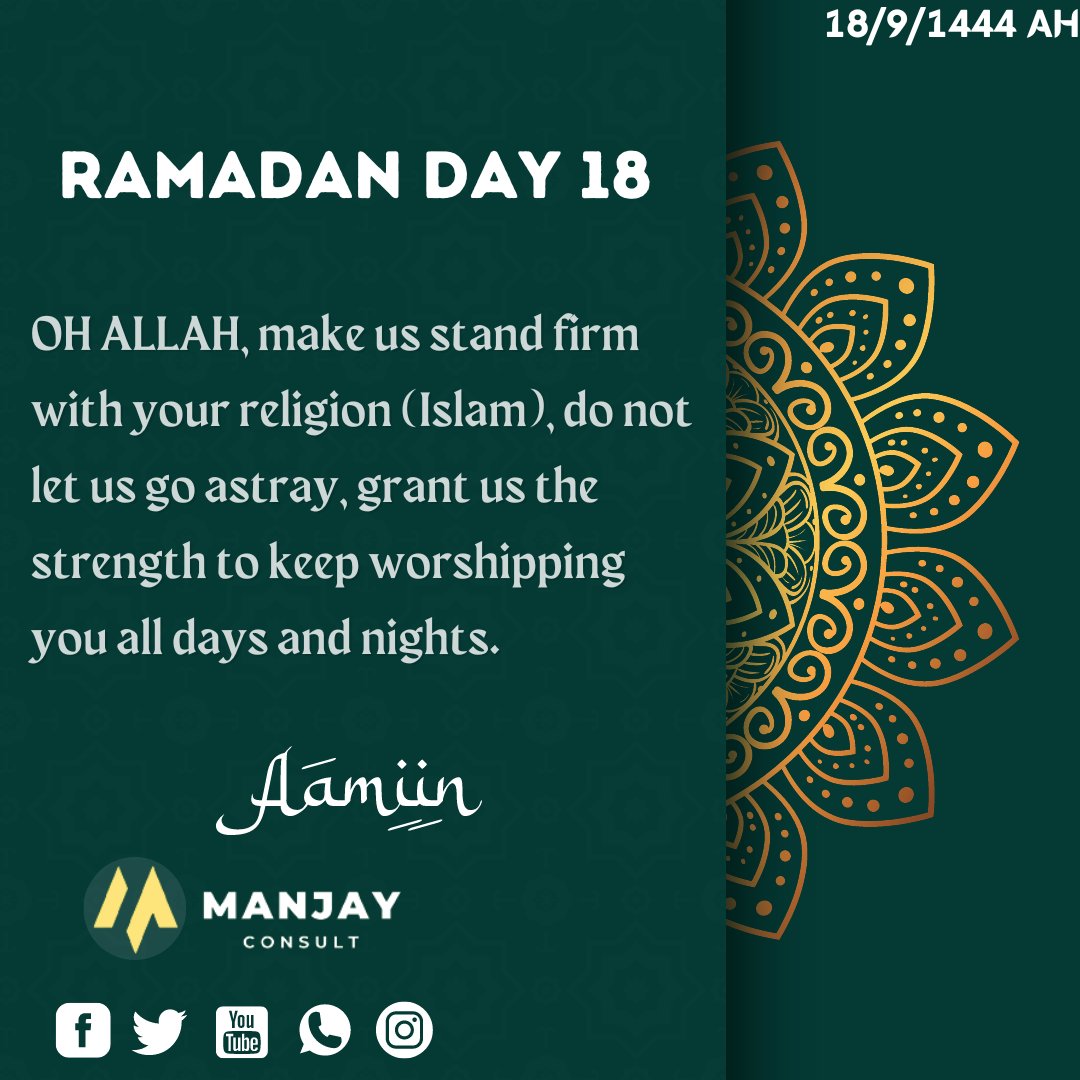 manjay_jafar's tweet photo. RAMADAN DAY 18 💚💫

YOU SHOULD NOT JUST SYOP PRAYING, MAY HE (ALLAH) ACCEPT OUR PRAYERS.

#insta #mualife #recent4recent https://t.co/0lJScdPHST