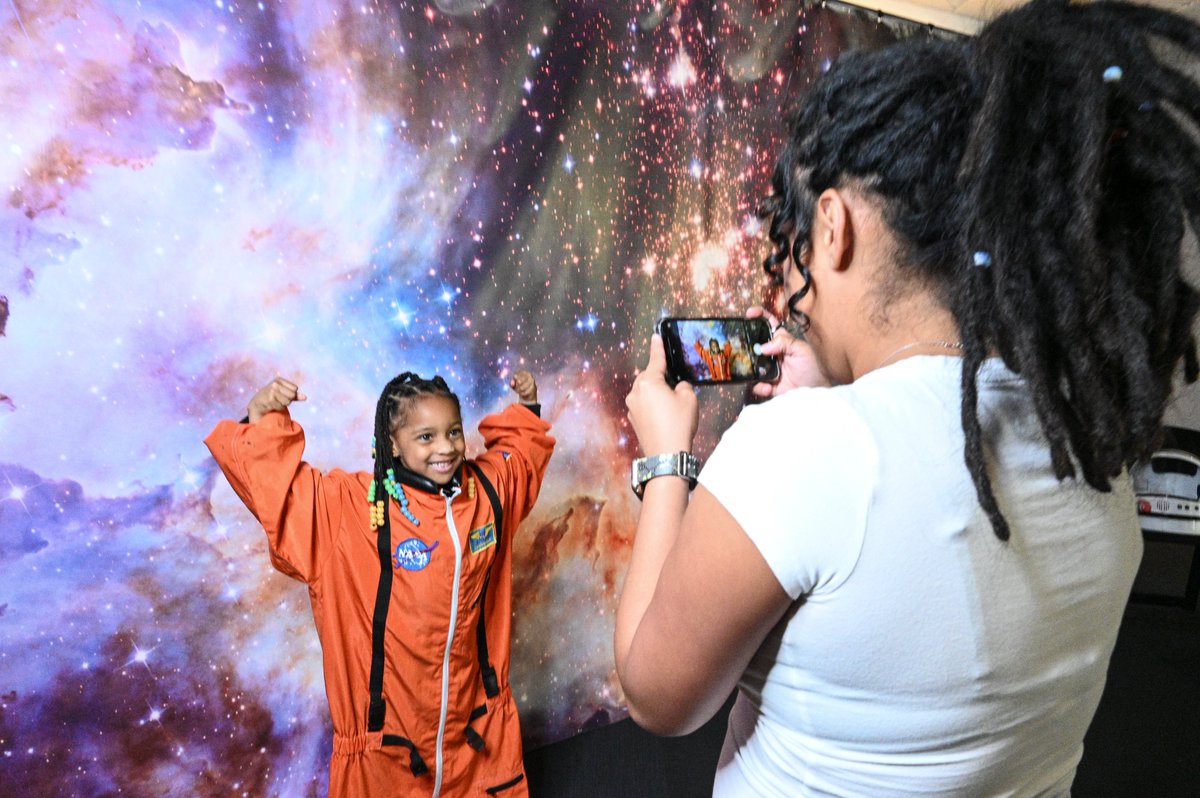 MOASdaytona's tweet photo. We had a BLAST 🚀🪐 exploring the wonders + beauty of #Space with you today! Thanks for joining us for our annual #MOASspaceday! Stay tuned for more stellar programming coming to the #Museum this Spring. #Overandout 🔭🕶️ @SpaceBrendan @AWTYspace https://t.co/1EjIsd7l6Y