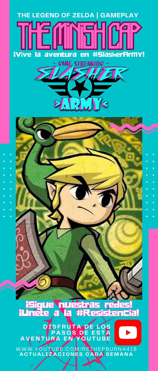 sl4sh3r4rmy's tweet image. 🗡️The Legend of Zelda | The Minish Cap
Fujibayashi, H (2004) | Nintendo 

Diseñado por Hidemaro Fujibayashi desarrollado por Flagship, Capcom y distribuido por Nintendo, sería el segundo juego de la saga cronológicamente hablando.

#SlasherArmy #gameplay #streaming
