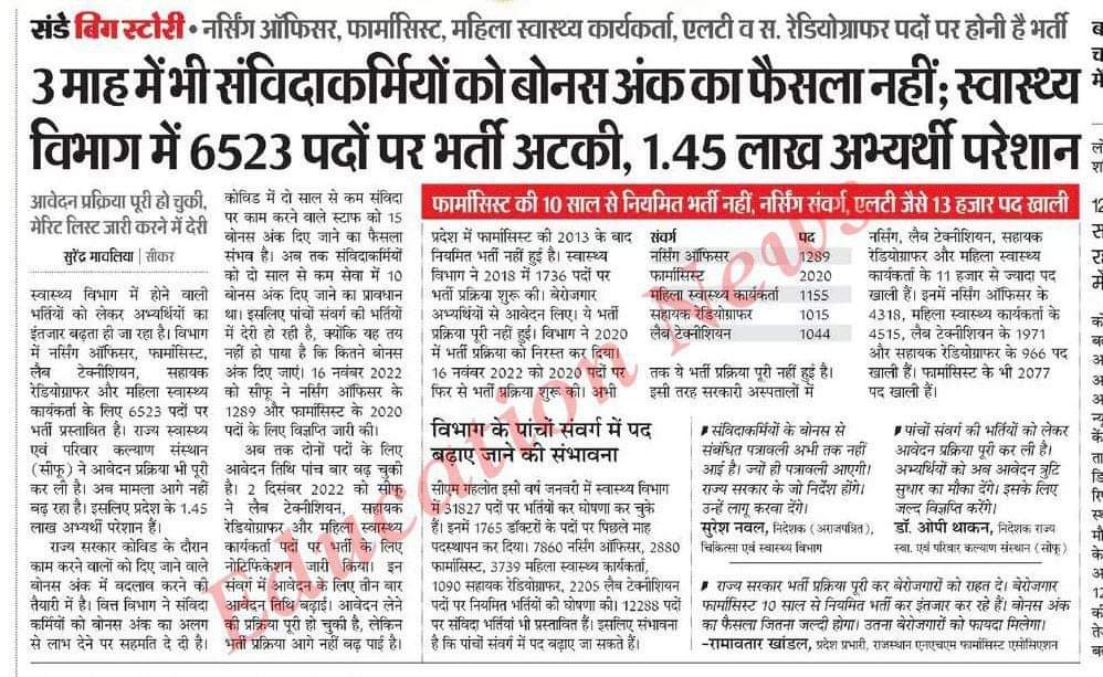 राजस्थान सरकार फार्मासिस्ट, नर्सिंग आफिसर एवं अन्य पैरामेडिकल भर्तियों को जल्द से जल्द पूरी करे... 
<a href="/ashokgehlot51/">Ashok Gehlot</a> 
<a href="/artizzzz/">Arti Dogra</a> <a href="/1stIndiaNews/">First India News</a> <a href="/BaljeetBehror/">Baljeet Yadav</a> <a href="/DainikBhaskar/">Dainik Bhaskar</a> <a href="/plmeenaINC/">Parsadi Lal Meena</a> <a href="/MunjalDr/">Dr Ish Munjal</a> <a href="/RPEA_U/">RAJASTHAN PHARMACIST EMPLOYEE ASSO.(U)</a>