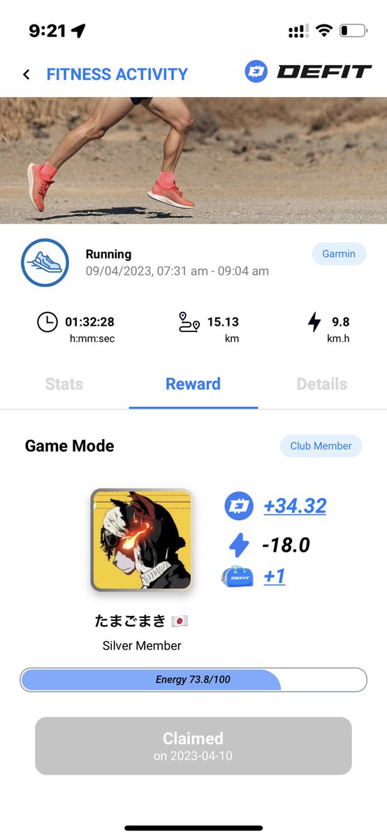 mottoow's tweet photo. #DEFIT

Sunday run! Scored some tough items, oh yeah! 🏃‍♂️💪 

@DEFITofficial @The_Fearless_50 #MoveToEarn https://t.co/aZQfp5uCzL