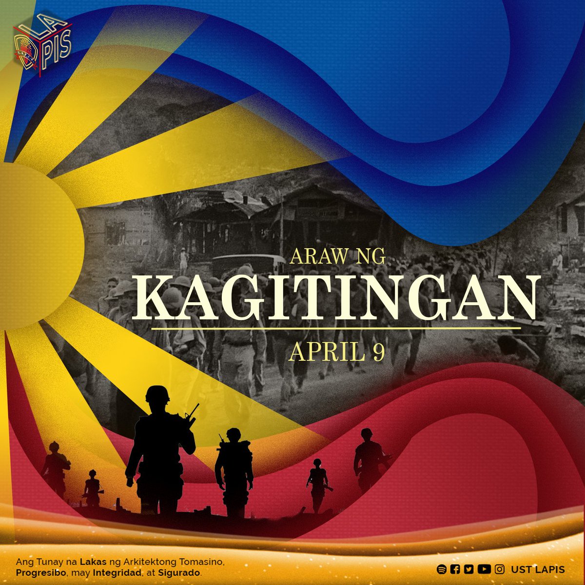 USTLAPIS's tweet photo. Patriots put the VALOR in Valorant!
On this day, we remember and acknowledge the courage and patriotism shown during the Fall of Bataan, commemorating the true love of country and bravery in the surrender of our troops. 🪖🇵🇭
#1nnovate2Empower
#VisualizeOptimizeInitialize https://t.co/3JqIPFsNbD