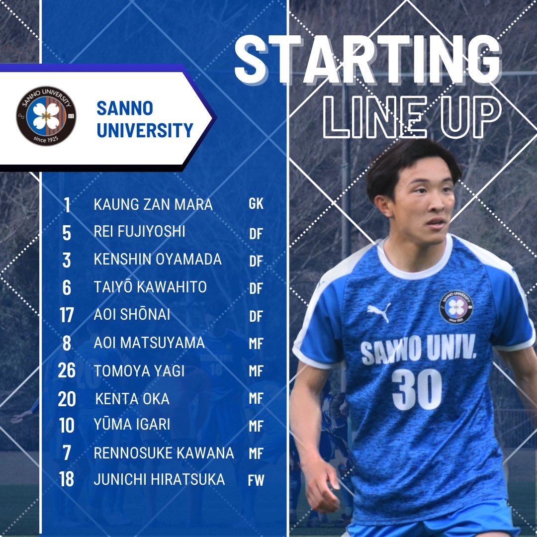 🟦≪𝐒𝐓𝐀𝐑𝐓𝐈𝐍𝐆 𝐗𝐈≫🟦 GK #カウンゼンマラ DF #藤吉玲依