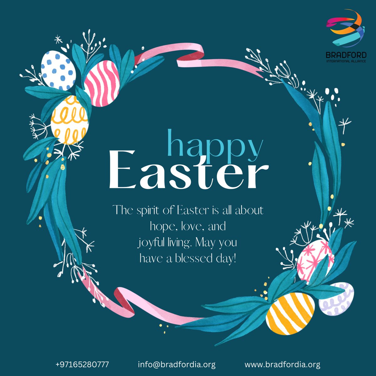 bradfordiaorg's tweet image. Hoppy Easter! May your day be filled with love, happiness!
Learn More: bradfordia.org

#EasterEducation #EasterLearning #EasterClassroom #EasterTeaching #EasterActivities #EducationSupport #EasterSunday #hoppyeaster #BradfordInternationalAlliance #bradford #BradfordIA