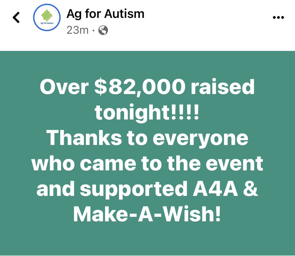 AgForAutism's tweet image. THANK YOU!