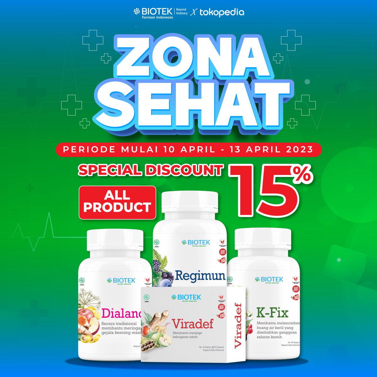 BiotekFarmasi's tweet image. Promo promo 🥳🥳🥳
Dicatat tanggalnya

Hanya di official account Biotek Farmasi Indonesia

Percayakan kesehatan kamu pada Biotek
#produkakanakbangsa #obatterbaikdunia #healthgoal #sehat #puasa #sahur #imun #herbalmedik