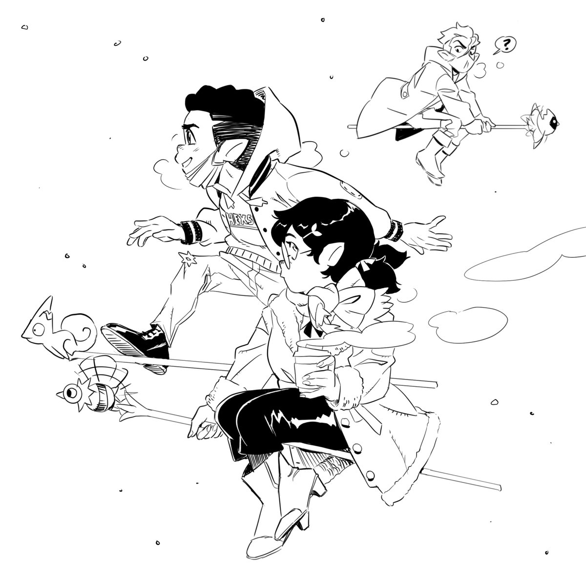 Liri84366926's tweet photo. Y me decían loca, pero desde que Dana hizo este dibujo ya supe como terminarían😭💛💚
#TheOwlHouse #huntlow #Winter https://t.co/m5BMno83ea