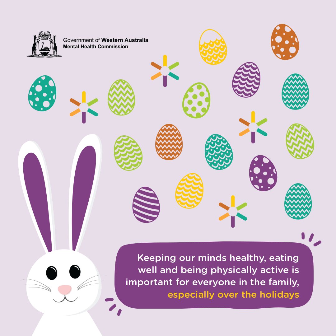 Keeping our minds and bodies healthy by eating well, being physically active and connecting with others is important for everyone in the family, especially over the holidays 👩‍👧‍👦

📞 For support, contact a helpline mhc.wa.gov.au/helplines 

In an emergency, call 000.