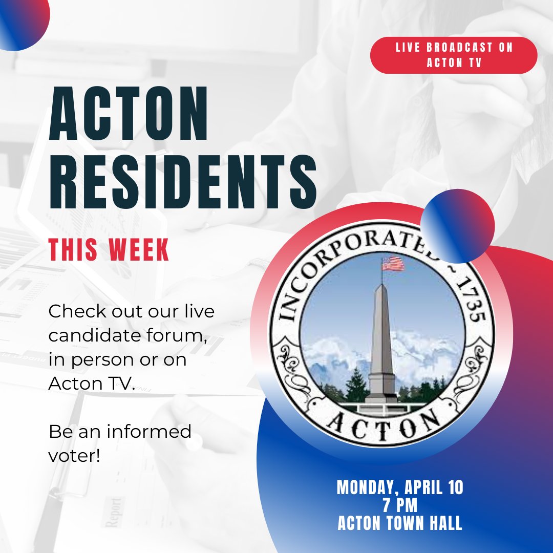 In Acton & Metrowest on Twitter "*PSA📣🎗️for Acton Residents* Mon April