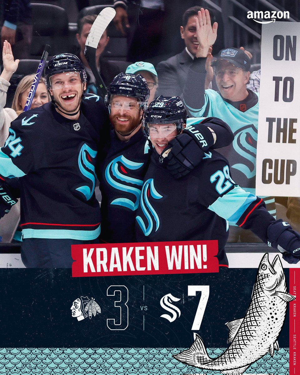 ChrisOnSports's tweet image. 🏒 The Kraken Win.
THE KRAKEN WIN !!! 

OK, not quite as exciting as clinching a playoff spot. 😁

But, it is the 4th victory in a row. That's Pretty Cool.

#SeaKraken #CHIvsSEA