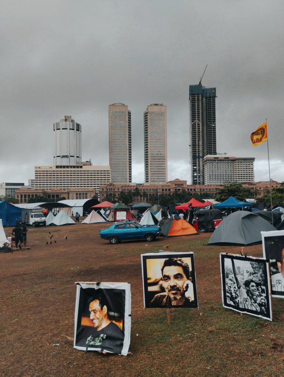 melanirgk's tweet photo. Today marks one year since the start of #OccupyGalleFace #OccupyColombo, the non violent movement that lasted for over 4 months where people fought for #justice until @RW_UNP ordered brutal attacks on peaceful protesters camping on the site. 

#lka #SriLanka #Aragalaya https://t.co/R51orH0b6H