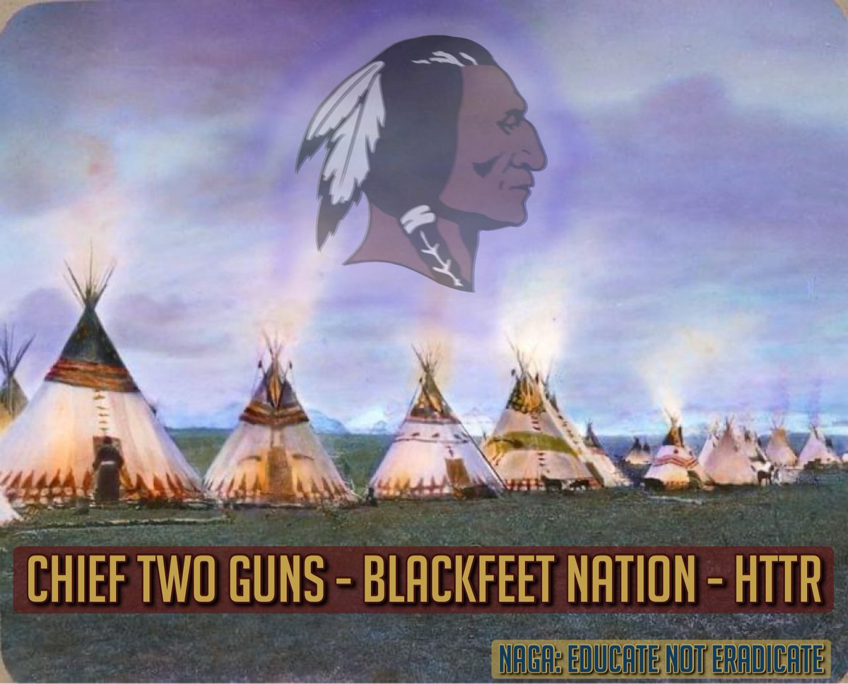 GuardiansNative's tweet photo. Chief Two Guns of the Blackfeet Nation. Gifted from Blackie Wetzel NCIA President to the Redskins in 1971. #HTTR #justicefortwoguns #Redskins #educatenoteradicate https://t.co/ngbnhxb4eG