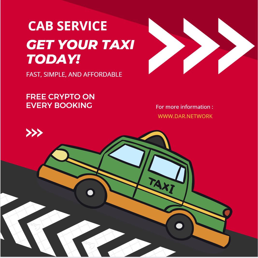 DaarNetwork's tweet photo. Introducing DAR, a Blockchain based cab app where you get free DAAR tokens after every trip completion.
#freecrypto #blockchain #cabbooking #zerocomission #DAAR https://t.co/gJNzx8m9Sy