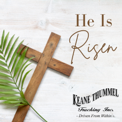 ThummelTrucking's tweet photo. Happy Easter from Keane Thummel Trucking! He Is Risen!! #kttinc #easterblessings #thummeltrucking #drivenfromwithin https://t.co/MejmXrYUb5