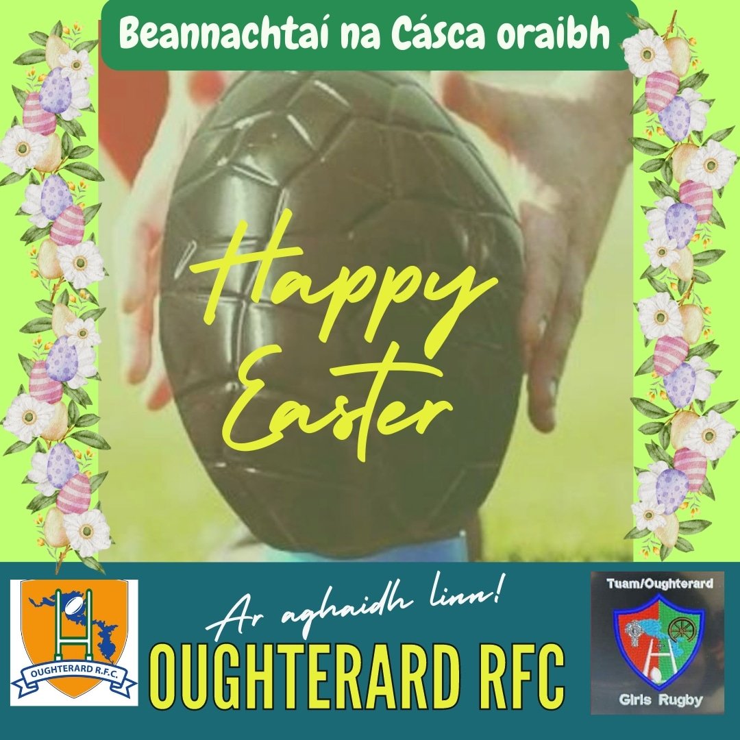 Beannachtaí na Cásca oraibh go léir 🐰🙏🏼

Happy Easter to all our players,  parents, coaches and members 🐰🙏🏼

#rugby #connachtrugby #OughterardRFC #Conamara #Gaeilge #ancháisc #easter  #irishrugby