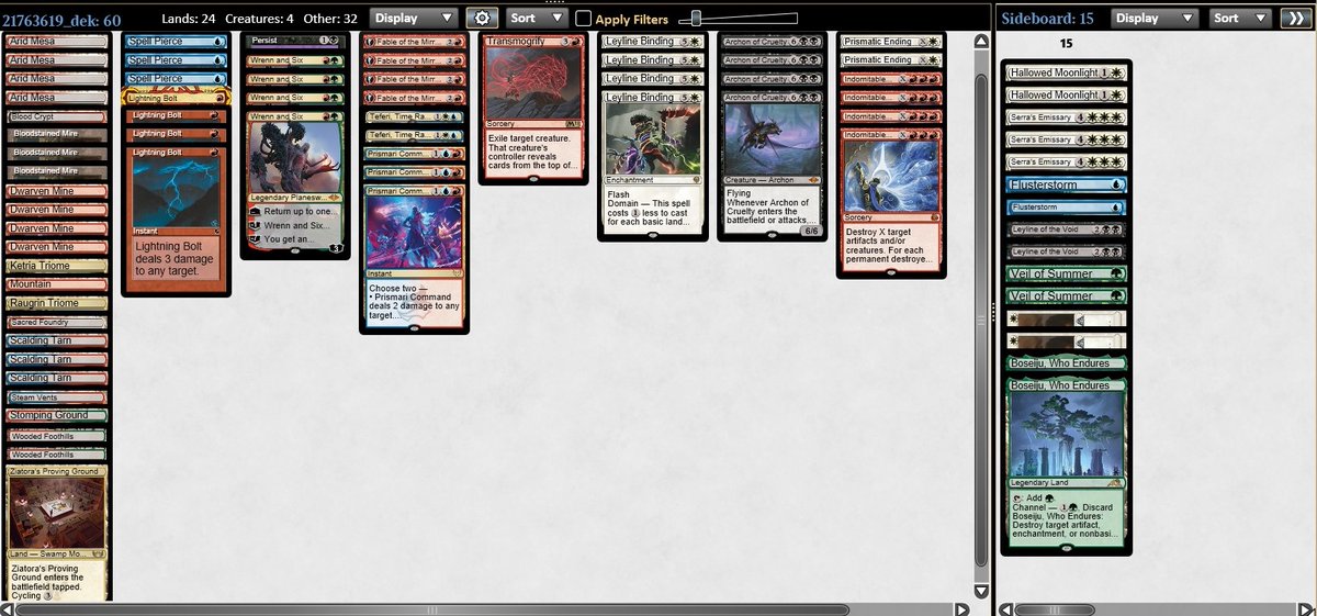 First trophy with my pet deck 5c creativity!

Merfolk ✔️✔️
Belcher ❌✔️✔️
Eldratron ✔️✔️
Eldratron✔️✔️
UW Urza ✔️❌✔️