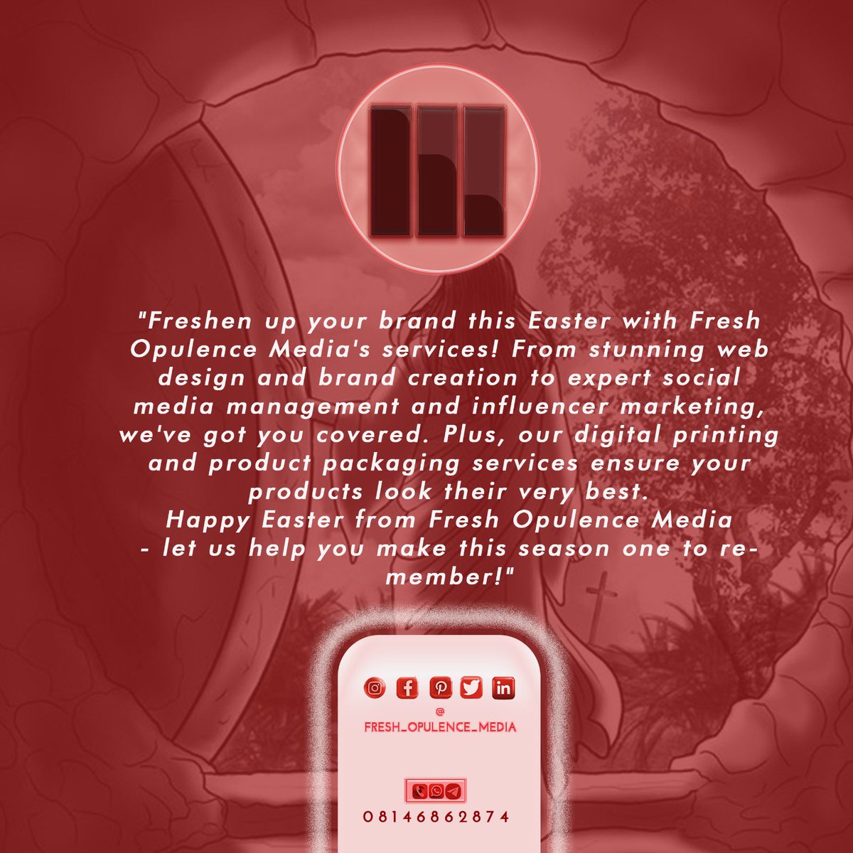 fresh_opulence's tweet photo. Happy Easter to all our new customers at Fresh Opulence Media! Let us help you elevate your brand with our top-notch services including web design, app/software design, social media management, digital/influencer marketing, and much more. Don't hesitate to contact us today! https://t.co/pLV8slysh4