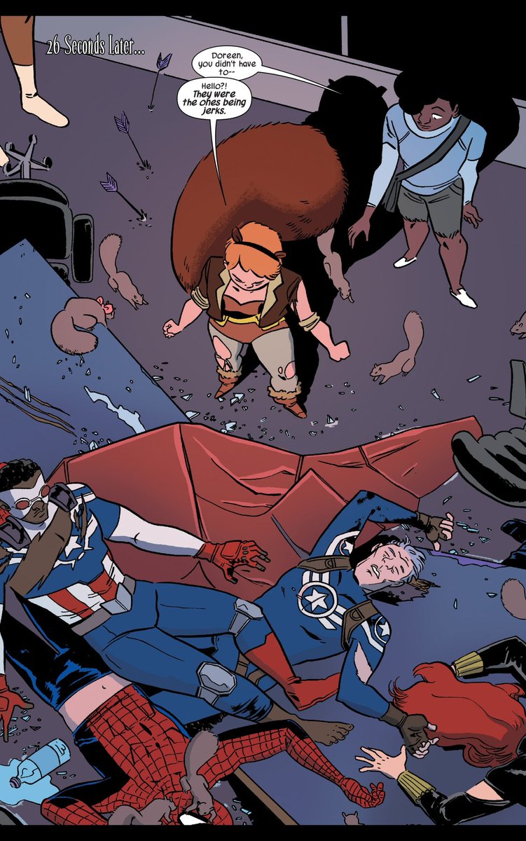 The Avengers were being jerks. Unbeatable Squirrel Girl took care of it. USG #7 by @ryanqnorth @EricaFails @ricorenzi and @claytoncowles1 #squirrelgirl #marvelcomics