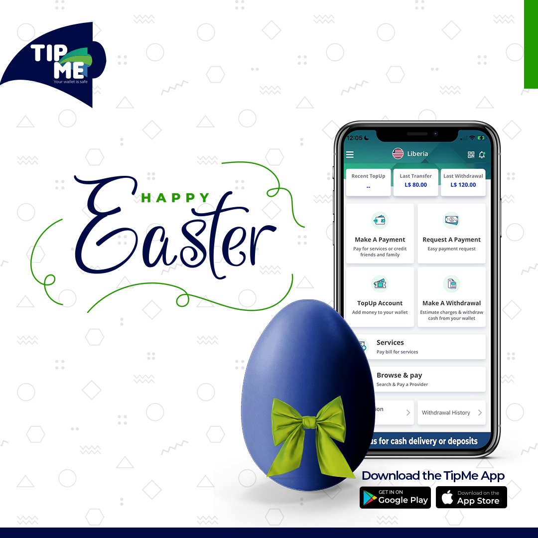 tipmeliberia's tweet photo. Happy Easter! May this season bring you a fresh start of health, success and happiness! 

#TipMeLiberia #Easter https://t.co/B5iTPKPAHy