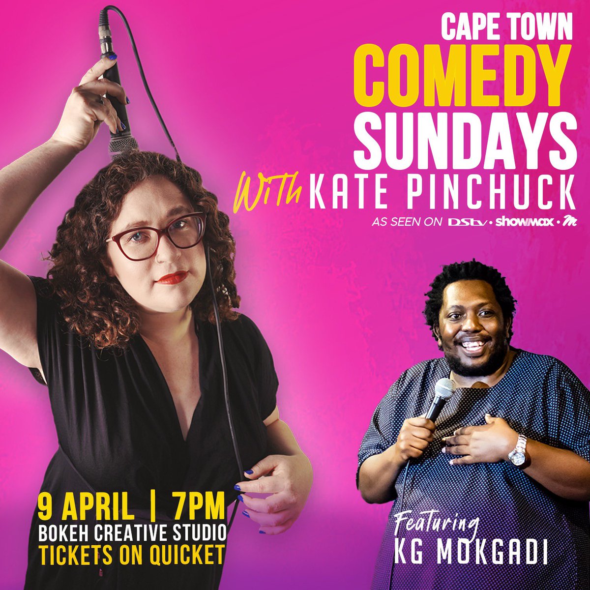 Last show of Cape Town Comedy Sundays tonight at Bokeh 19:00. We’ve been having so much fun, come through and join us, and stay for karaoke after! Tickets: qkt.io/LbDsYV
