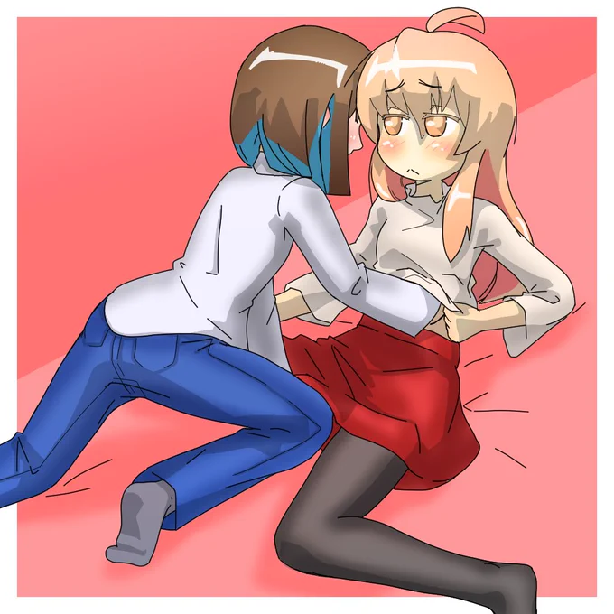なんだか関係が進んでるもみじ×まひろ #おにまい #おにまいお絵描き