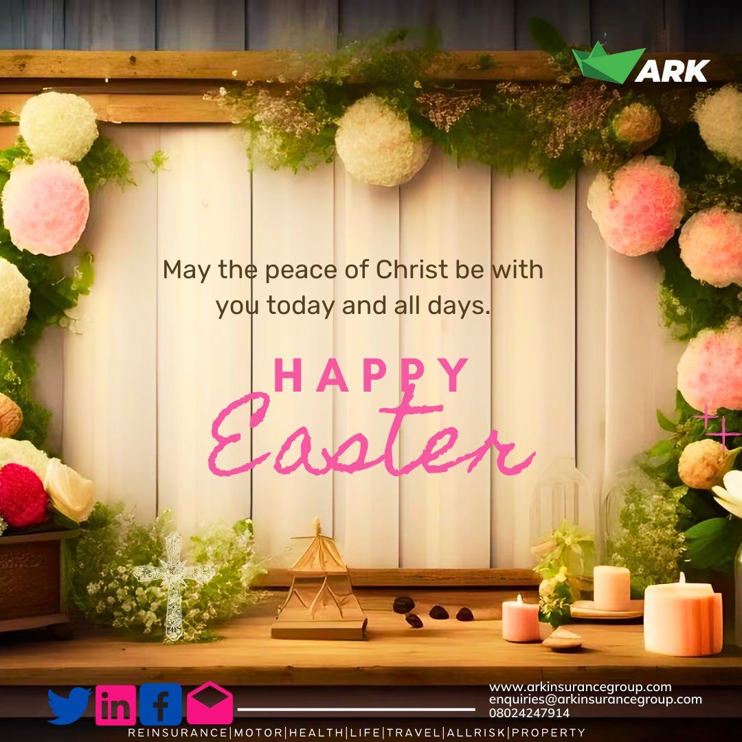 Ark_Insurance's tweet image. Happy Easter to you and your loved ones! 

Experience the love of the resurrection of Christ.

#EasterSunday #EasterSeason #MotorInsurance #InsuranceCoverage #LifeInsurance