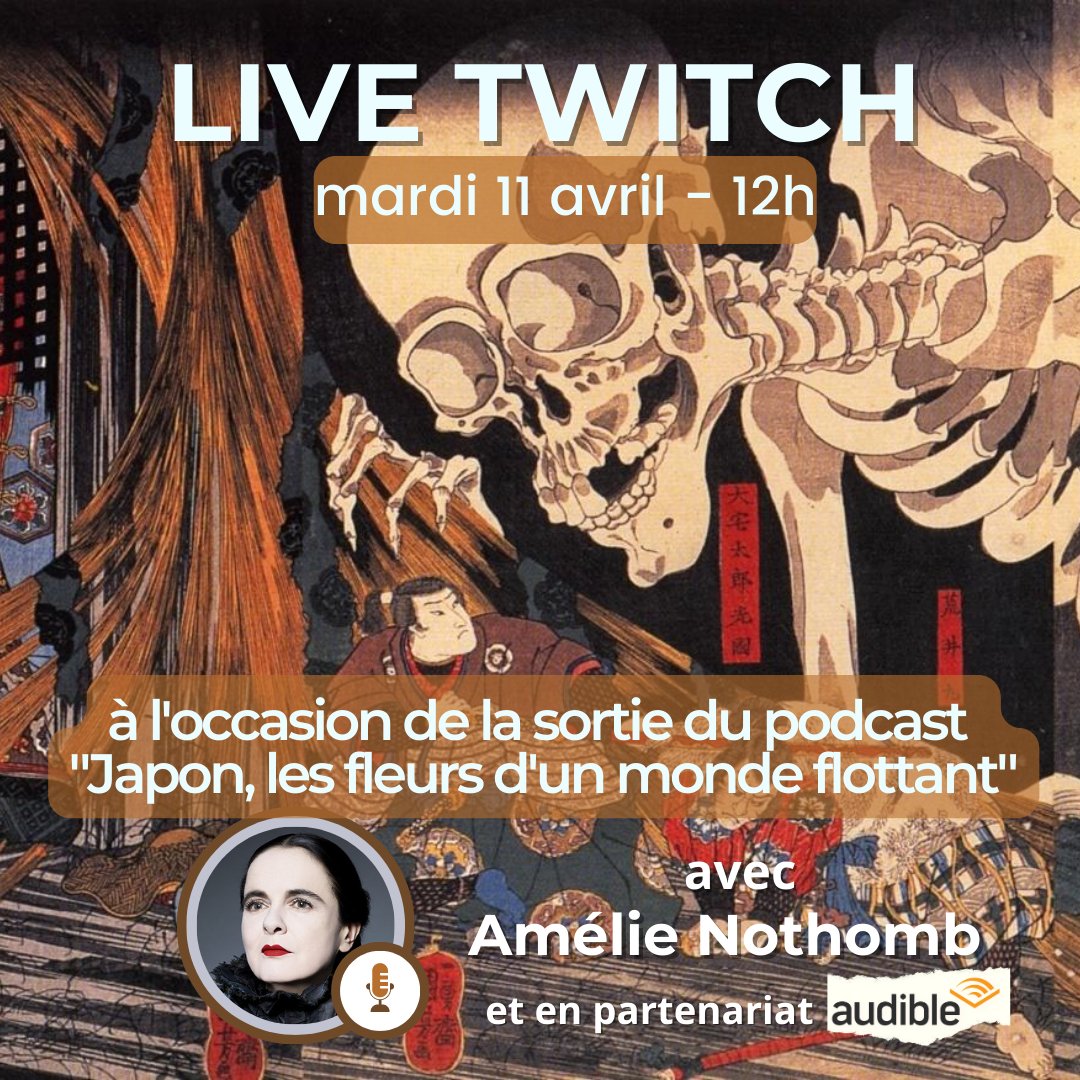 La mythologie japonaise vous intéresse ? Alors rendez-vous ce mardi à 12h pour un live avec Amélie Nothomb en partenariat avec <a href="/AudibleFr/">Audible.fr</a> ! On y parlera de son nouveau podcast "Japon, les fleurs d'un monde flottant"… et donc de mythologie !
twitch.tv/notabenemovies