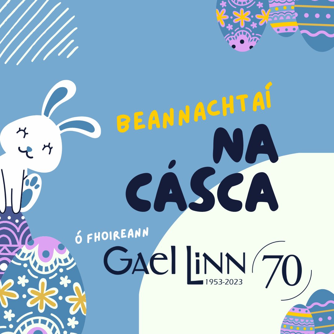 GaelLinn's tweet photo. Beannachtaí na Cásca oraibh 🐰🐣
#AnCháisc #GL70 https://t.co/4lchEBqY9P