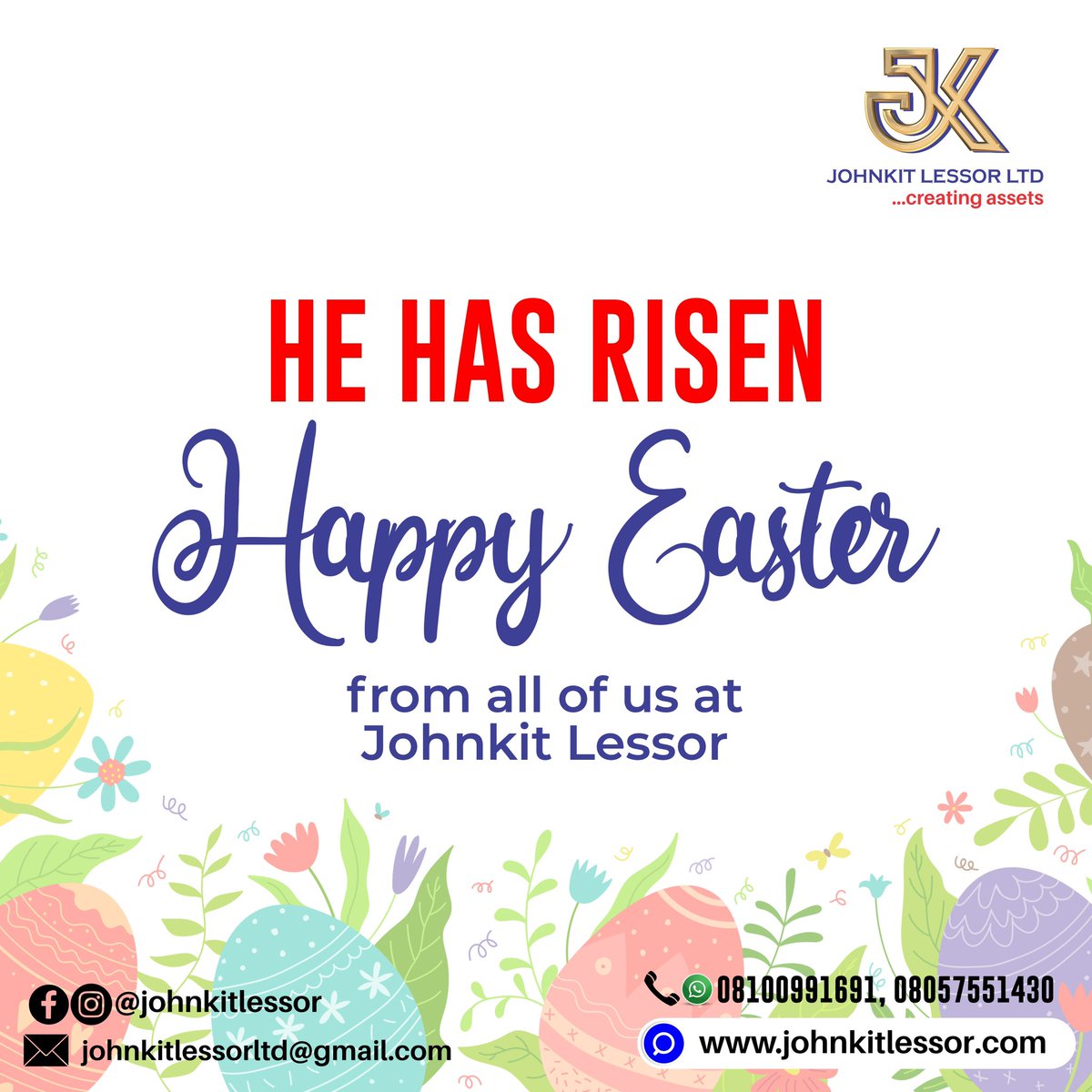 Have a blessed Easter Celebration

#lentingseason #lent #lease #carlease #vehiclelease #buynowpaylater #leasingagent #leasingconsultant #leasingcompany #easter #equipmentleasing #leaseoptions #resale