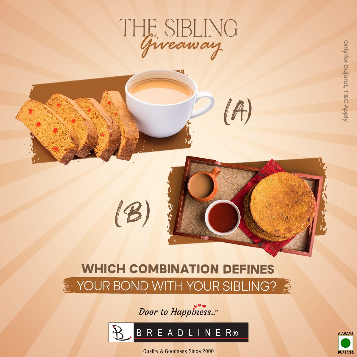 Breadliner1's tweet image. Step 1: Like  &amp;amp; Share this post. Leave a like on page as well.
Step 2: Comment down answer below. Don't forget the #SiblingEnergy in it!
Step 3: Follow us on social media.
Step 4: Tag 3 siblings

Disclaimer: Terms&amp;amp; conditions apply.
#contestalert #giveawayalertindia #breadliner