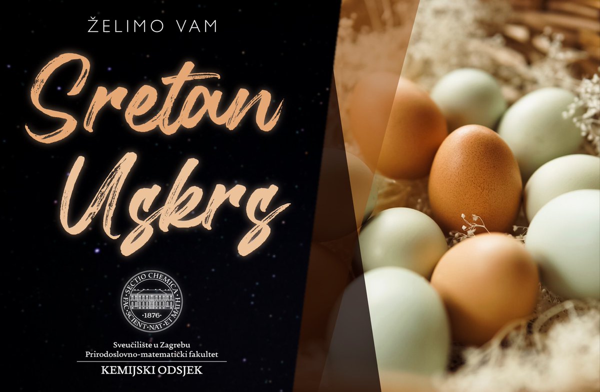 Sretan Uskrs i puno radosti želi vam Kemijski Odsjek PMF-a!