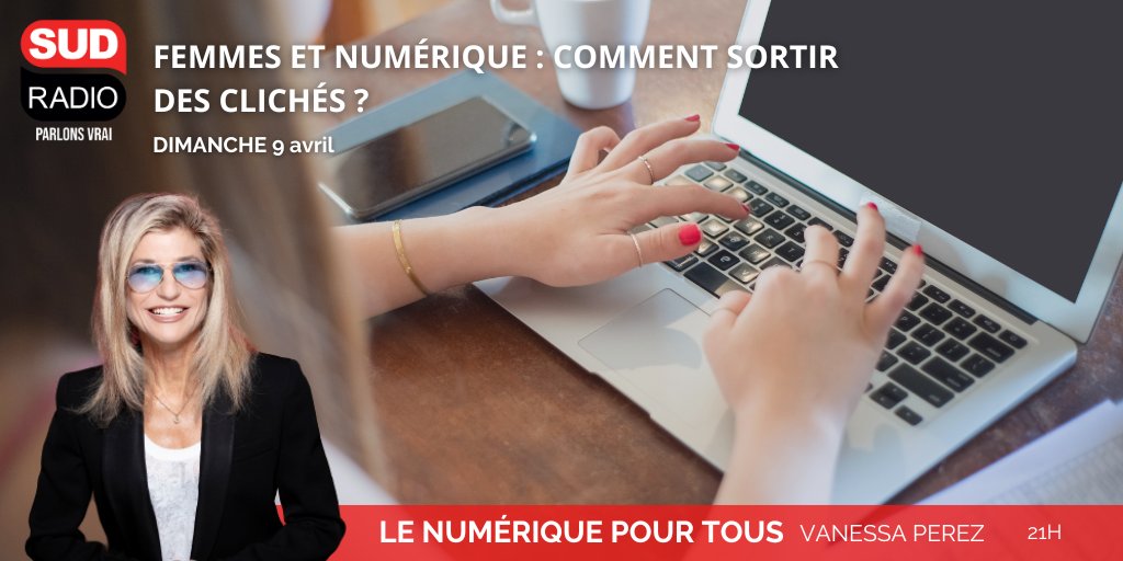 Sud Radio (@sudradio) on Twitter photo 👩💻 Femmes et numérique : comment sortir des clichés ?
📢 Découvrez le dans Le Numérique pour tous avec <a href="/VanessaPerez_VP/">Vanessa Perez</a>
📍 Aujourd'hui à 15h30 !
🗣 Avec <a href="/HdAgrain/">Henri d'AGRAIN</a>, <a href="/CoranneBechlem/">Coranne</a> et <a href="/SANDDELA/">Sandrine Delage #WoGiTech #Vivatech</a> 👩💻 Femmes et numérique : comment sortir des clichés ?
📢 Découvrez le dans Le Numérique pour tous avec <a href="/VanessaPerez_VP/">Vanessa Perez</a>
📍 Aujourd'hui à 15h30 !
🗣 Avec <a href="/HdAgrain/">Henri d'AGRAIN</a>, <a href="/CoranneBechlem/">Coranne</a> et <a href="/SANDDELA/">Sandrine Delage #WoGiTech #Vivatech</a>