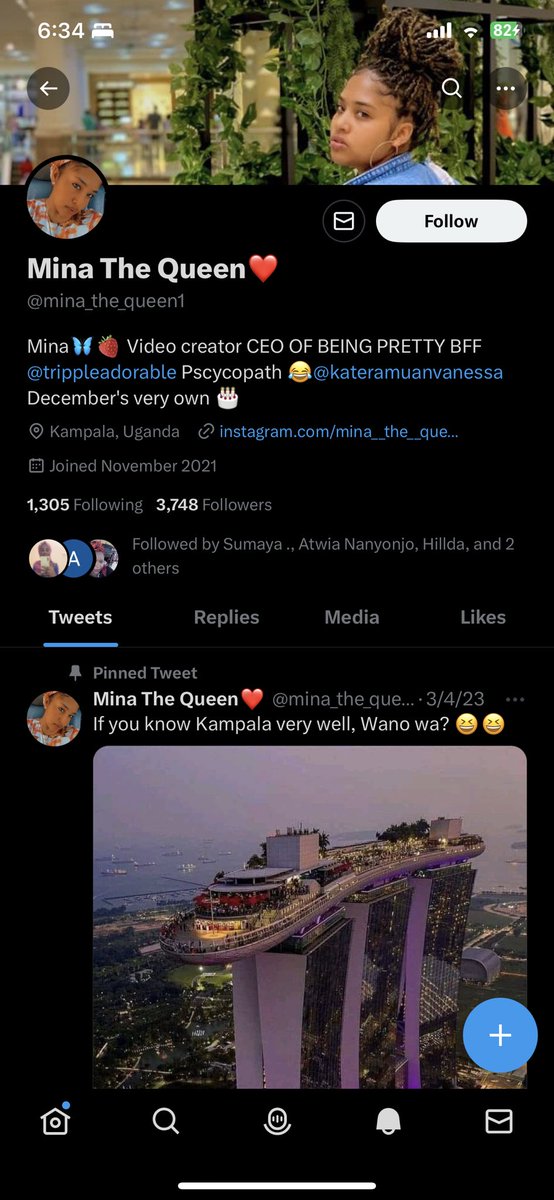 Aviator_7773's tweet photo. Fake Twitter account impersonating Mina_the_Queen.. Mina doesn’t own any Twitter account and y’all stand warned … be vigilant.. #faketwitteraccount #notminathequeen https://t.co/Qs4Y3WySsT