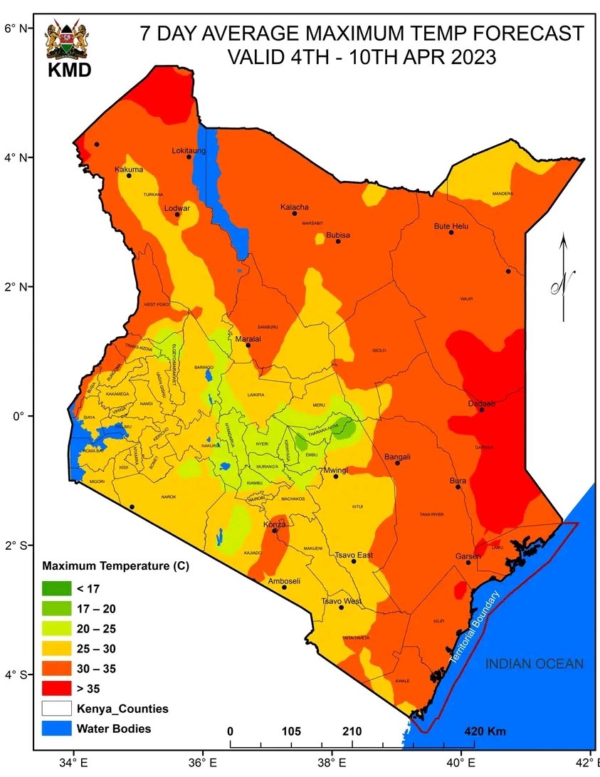 More rains still expected so is a rise in temperatures in the North East &amp; West of Kenya. So dress accordingly, observe road signs, mind pedestrians, motorists &amp; animals. <a href="/Ma3Route/">Ma3Route</a>