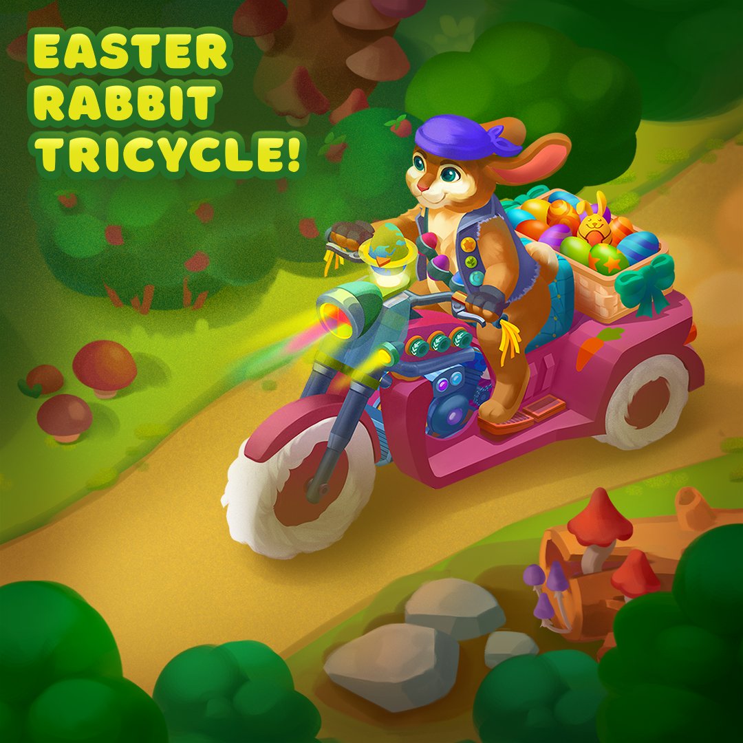 GoKids10's tweet photo. 🥚What an eggs-quisite update!
Assemble a special Easter Rabbit Tricycle!  💖🏍️

Happy Easter to everyone related! 😌🌟

#easter2023 #happyeaster #
#tricyclegame   #eastereggs #easterbunnygame #chocolateeggsgame #buildacar #carmechanicsforkids #carsforkids #kidsgamecar https://t.co/nGddS8eqNL