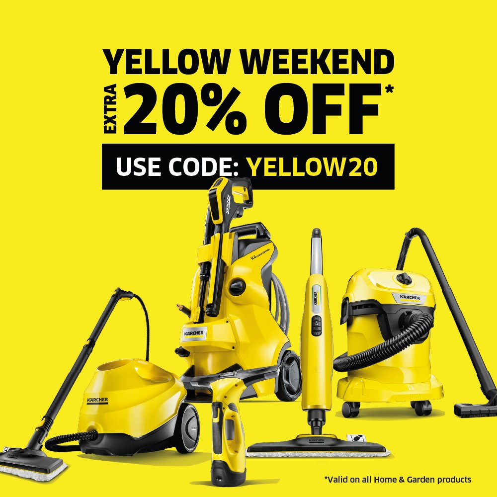 karcheruk's tweet photo. Save an extra 20% off our entire Home & Garden range throughout our Yellow Weekend sale ⚡ Use code: YELLOW20
Shop now: https://t.co/4059BOmPmK
*Ends 10th April 2023 11.59PM, standard T&Cs apply.
#YellowWeekend https://t.co/pM3mAyRqMX