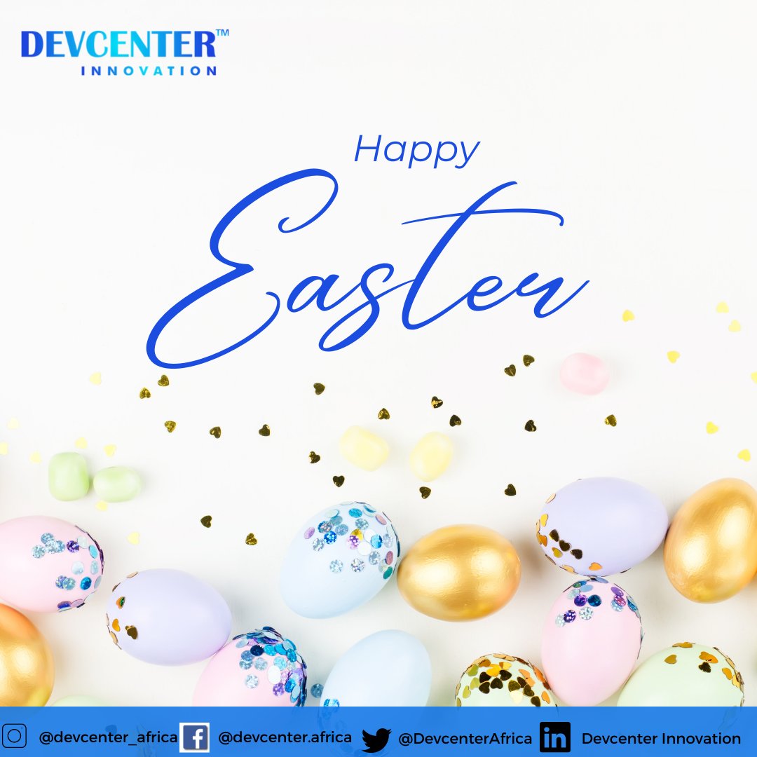 DevcenterAfrica's tweet photo. Easter is meant to be a symbol of hope, renewal, and new life.
#easter #happyeaster #easterbunny #spring #eastereggs #love #easterdecor #bunny #eastersunday #stayhome #devcenter #devcenterinnovation https://t.co/YRI0UneFKI