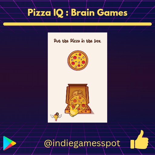 Indie Game of the Week 13/2023

"Pizza IQ : Brain Games"

Android 
play.google.com/store/apps/det…
Download and Support 🤓

#indiesupport #indiedev #indie #support #game #games #mobilegame #marketing #mobile #mobiledev #share #download #app #indiegamedev #mobileapp #spot #SundayFun