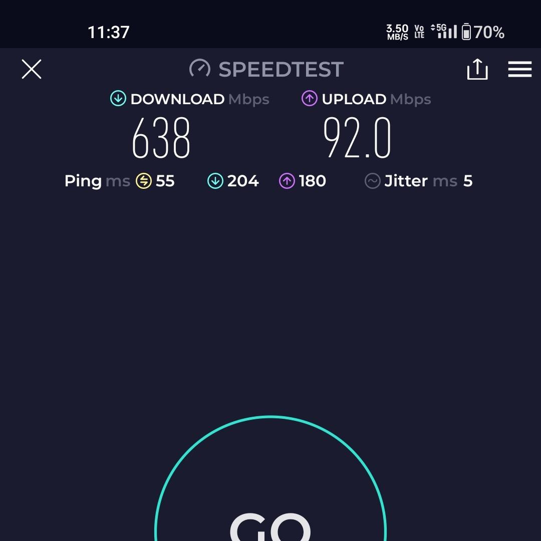 Airtel 5G giving better speed than my Wifi 🧐😅 
#Airtel #airtel5gplus #airtelthanks @airtelindia