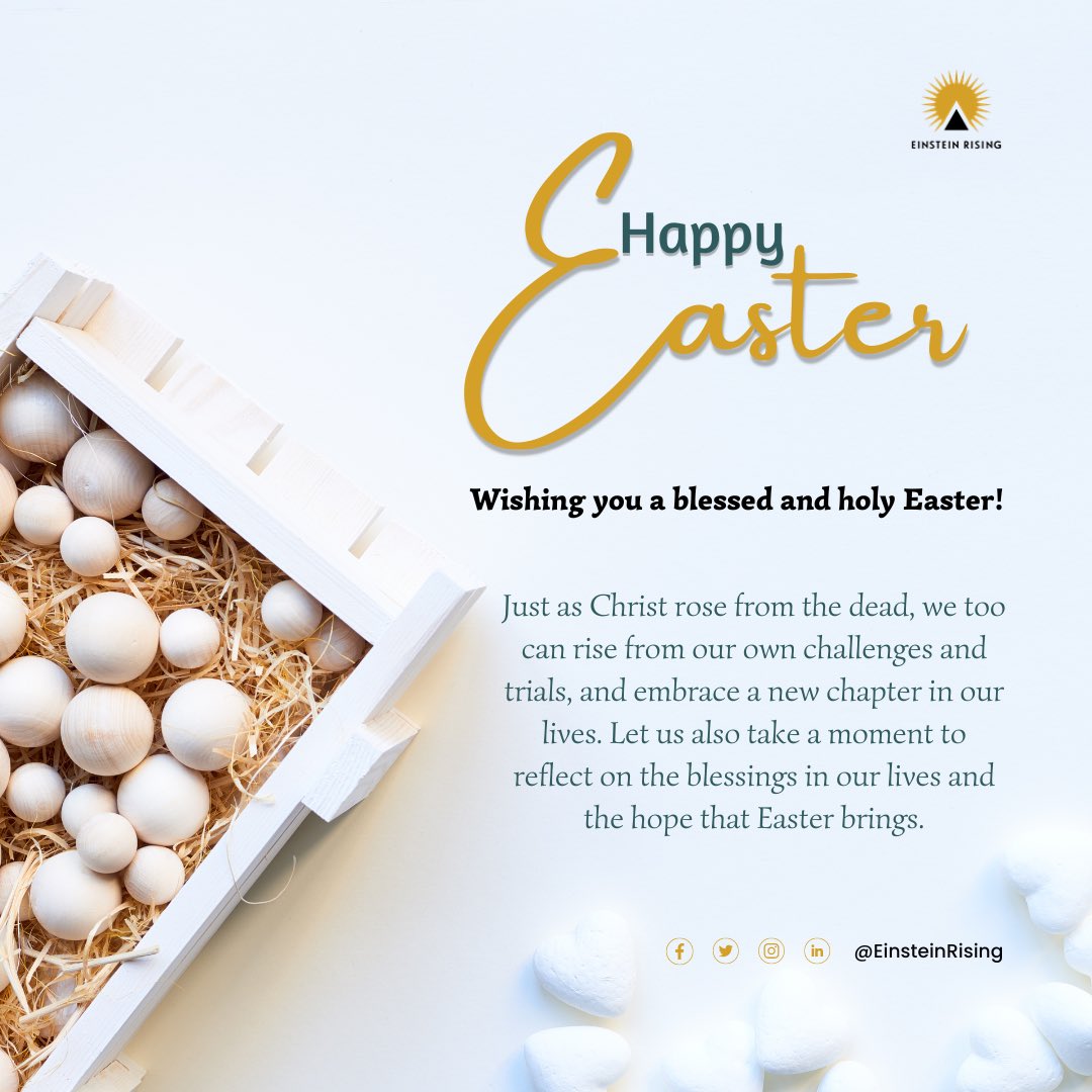 #Easter is a time of great spiritual significance, it’s not only a time for celebration, but also a time for reflection and renewal. May this Easter Season bring peace and blessings to you and yours.

#EasterSunday #Easter2023 #EasterHoliday #Love #Entrepreneurship